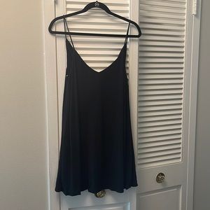 LULUS In the Swing of Things Black Shift Mini Dress